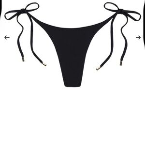 Monday Swimwear Black Tie-Side Bikini Bottom